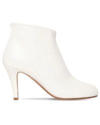 Maison Margiela Leder Motorradstiefel - Weiß