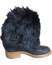 Chanel Stivali con pelo - Blu