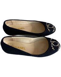 Chanel Tweed Ballerinas - Schwarz