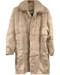 Sandro White Rabbit Coats