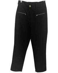 Maje Black Polyester Trousers