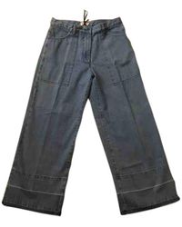 Moncler Jeans en Coton - elasthane Bleu