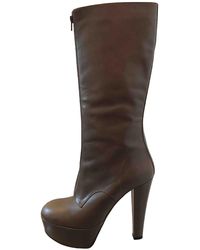 Marni Leder Stiefel - Braun