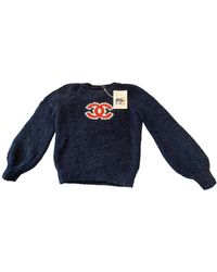 Chanel Jersey en lana marino - Azul