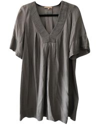 Sandro Seide Mini kleid - Grau