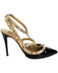 Valentino Rockstud Lackleder Pumps - Schwarz