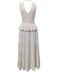 Chanel Seide Maxi kleid - Weiß