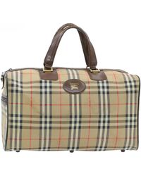Burberry Cloth Travel Bag - Natural