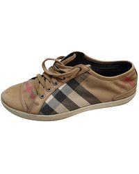 Burberry Cloth Trainers - Natural