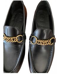 Burberry Leather Flats - Black