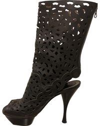 Marni Leder Stiefel - Schwarz
