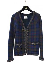 Chanel Cappotto in Cachemire - Blu
