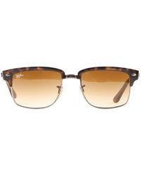 Ray Ban Clubmaster Sunglasses In Brown For Men Lyst