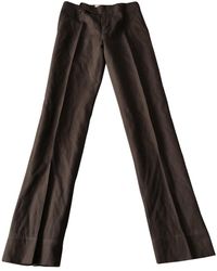 Marni Pantalón recto de Lana - Marrón