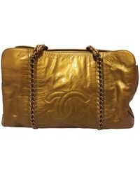Chanel Leder Bowlingtasche - Mettallic