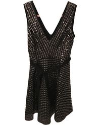 Sandro Silver Synthetic Dress - Metallic