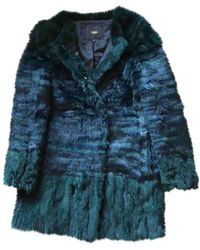 Maje Green Rabbit Coat