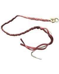 Maje Pink Leather Bracelet