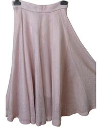 Maje Pink Cotton Skirt