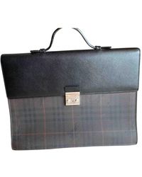 Burberry Leinen Business Tasche - Schwarz