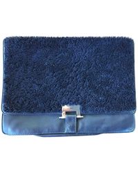 Sandro Mongolisches lamm Clutches - Blau