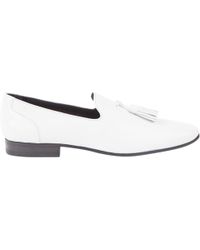celine moccasin white