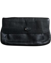 Max Mara Leather Clutch Bag - Black