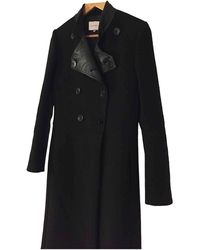 Sandro Wolle Mäntel - Schwarz