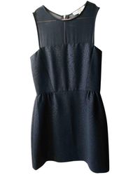 Sandro Black Polyester Dress - Multicolour