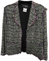 Chanel Chaqueta en tweed gris