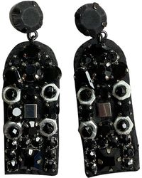 Max Mara Crystal Earrings - Black