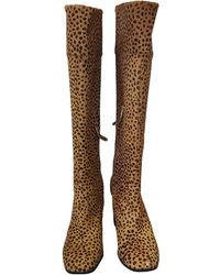 Diane von Furstenberg Kalbsleder in pony-optik Stiefel - Braun