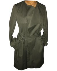 Sandro Khaki Cotton Trench Coat - Multicolour