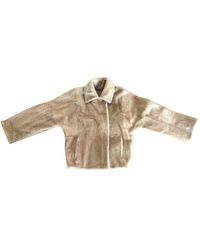 Max Mara Shearling Coat - Natural