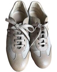 Max Mara Leather Trainers - Natural