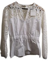 Sandro Spring Summer 2019 Spitze Bluse - Weiß