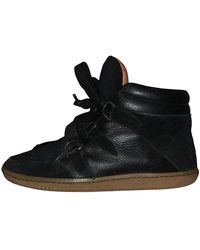 Sandro Amandine Black Leather Trainers