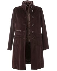 Moncler Mantel Classic en Velours Marron