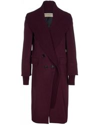 Burberry Wool Coat - Purple