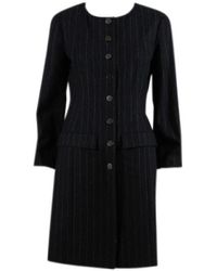 Chanel Abrigo en lana gris