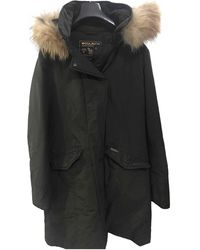 Woolrich Mantel en Coton Marron
