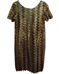 Sandro Mit pailletten Midi kleid - Mettallic
