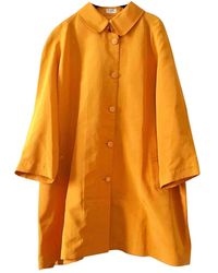 Chanel Impermeabile in seta arancione