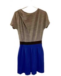 Sandro Wolle Mini kleid - Blau