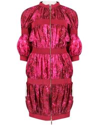 Moncler Mantel en Synthétique Rouge