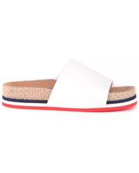 Moncler Mules en cuir - Blanc