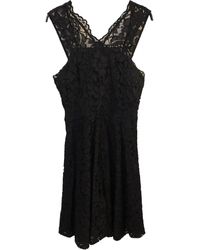 Sandro Spitze Mini kleid - Schwarz