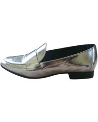 Diane von Furstenberg Leder Mokassins - Mettallic