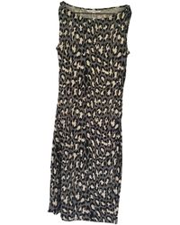 Diane von Furstenberg Seide Midi kleid - Grau