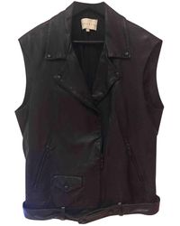 Sandro Black Leather Jacket